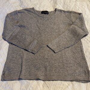 Women's Gray Crew Neck Sweater